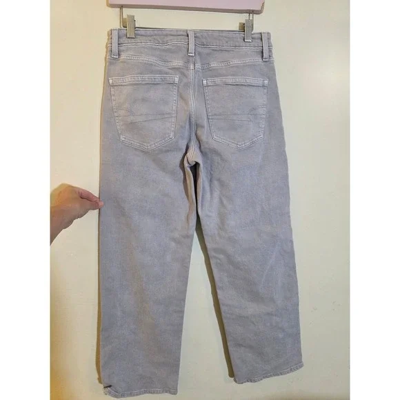 American Eagle Stretch Straight Leg Jeans Light Gray Size 4 Regular 7648413017 - Picture 3 of 9